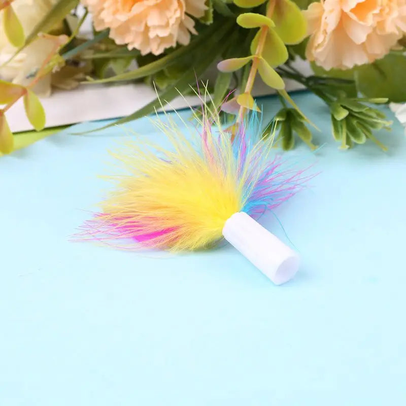 367A 3Pcs/Pack for Cat Feather Toy Replacements Electric Flutter Rotating Feather Refills for Cat Teaser Toy Replacements Fea