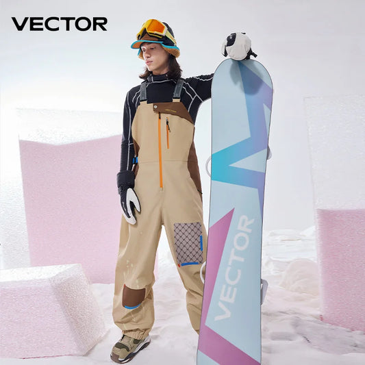 VECTOR Men and Women 3L Ski Pant Windproof and Waterproof Solona Fabric Outdoor Skiing Other Autumn Winter Outdoor Activitie