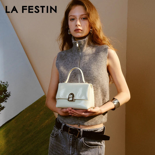 LA FESTIN Original New Handbag Women Luxury Designer Bags Crossbody Shoulder Bag Leather Bag Small Bag A-line Door Series