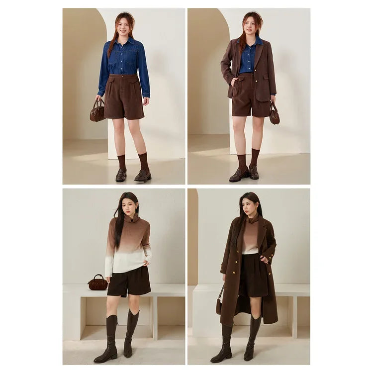Plus Size Vintage Design Slimming Fleece-Lined Warm Plus Size Pant Women's Winter Fashion Trend New Style Slim Fit High Wais...