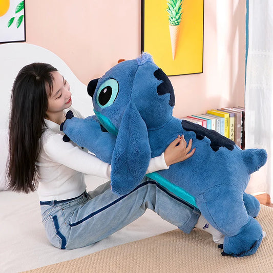 45/60/80/100cm Disney Lilo Stitch Series Cartoon Kawaii Plush Doll Toys Soft Stuffed Throw Pillow Back Cushion Kids Xmas Gifts