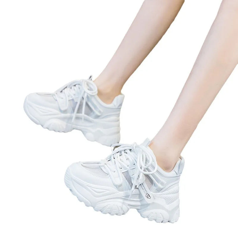 Manufacturer   Women's Shoes Casual Shoes Spring Sneakers Platform Woman-shoes Tennis Female Fashion Thick Sole  Roses Trainers Increased I    Sneakers