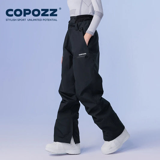 COPOZZ Winter Ski Pants Unisex Women Outdoor High Quality Windproof Waterproof Warm Snow Trousers Winter Ski Snowboarding Pant