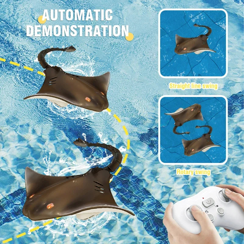 RC Shark Spray Water Electric Whale Kids Toy Remote Control Dolphin Animal Bath Tub Pool Simulation Submarine Fish Game