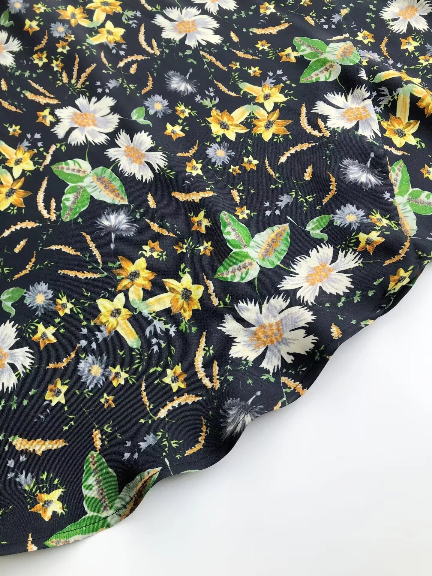Women Retro Flower Print Long Dress Round Neck Short Puff Sleeve Vintage Slim Robe