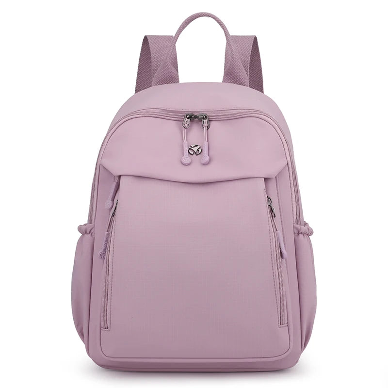 Casual Backpack Women Waterproof Nylon Back Pack Large Capacity Student Daypack Simple Schoolbag for Girls Ladies Travel Bag