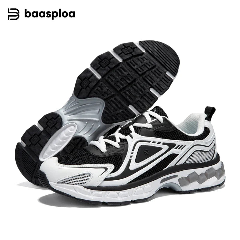 Manufacturer   Baasploa Men Sport Shoes Mesh Breathable Retro Running Shoes Fashion Classics Comfort Casual Sneakers Male Lace-up New Arrival    Sneakers