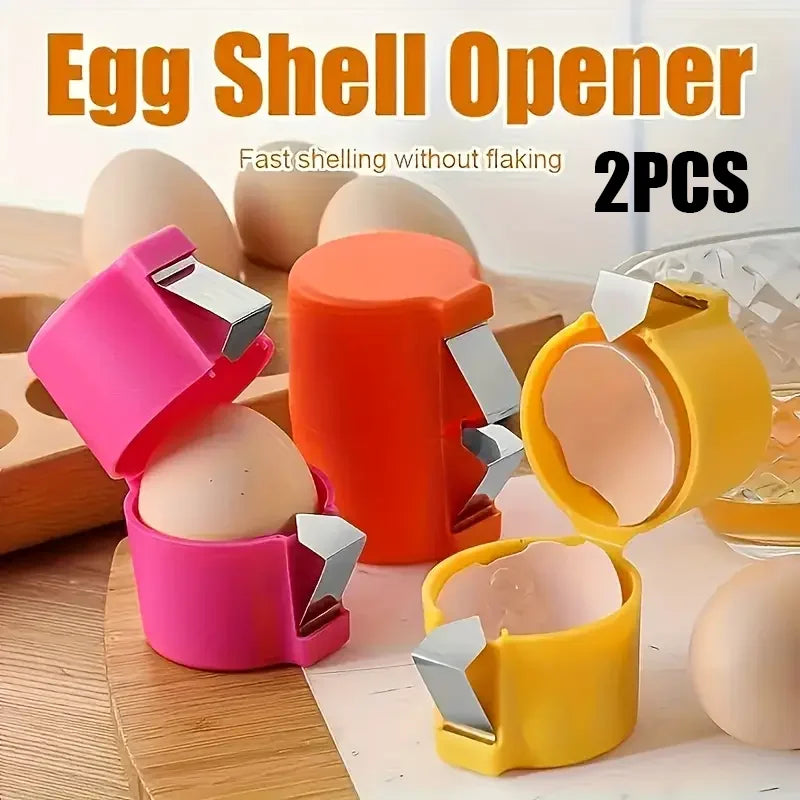 manufacturer  1/2pcs Multifunctional Egg Shell Opener Handheld Egg Cracker Separator Tool Eggshell Cutter Easy Open Kitchen Gadget for Raw Egg   Kitchen gadgets