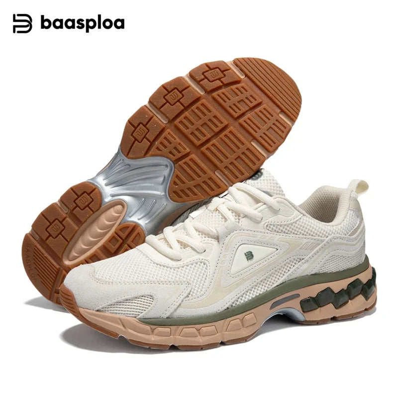 Manufacturer   Baasploa Men Sport Shoes Mesh Breathable Retro Running Shoes Fashion Classics Comfort Casual Sneakers Male Lace-up New Arrival    Sneakers