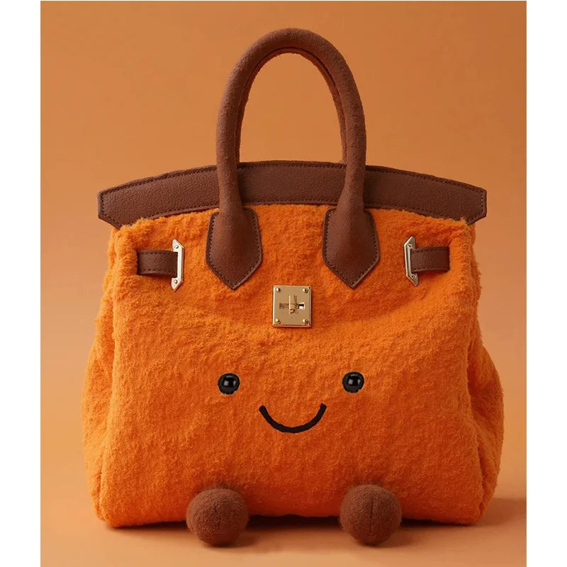 Jellycat Small Fragrant Style Ling Grid Chain Hair Bag Summer New Handbag Daifei Bag Stuffed Animal Plush Toy Girl Birthday Gift