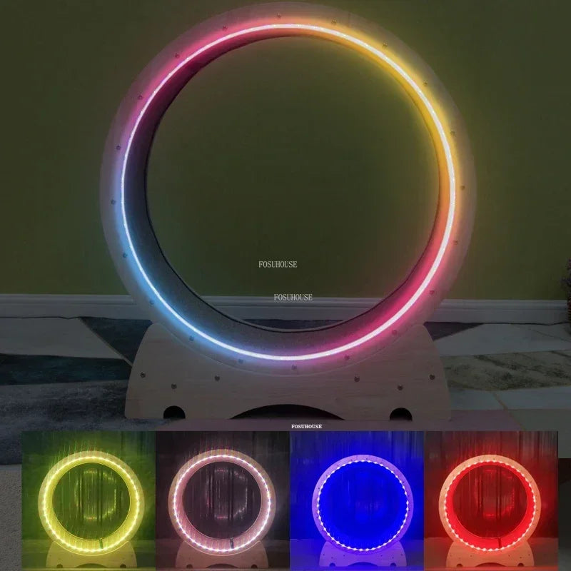 Modern Cats Toys Treadmill Home Pet Supplies Solid Wood Pet Accessories Cat Weight Loss Roller Running Wheel Frame with Light