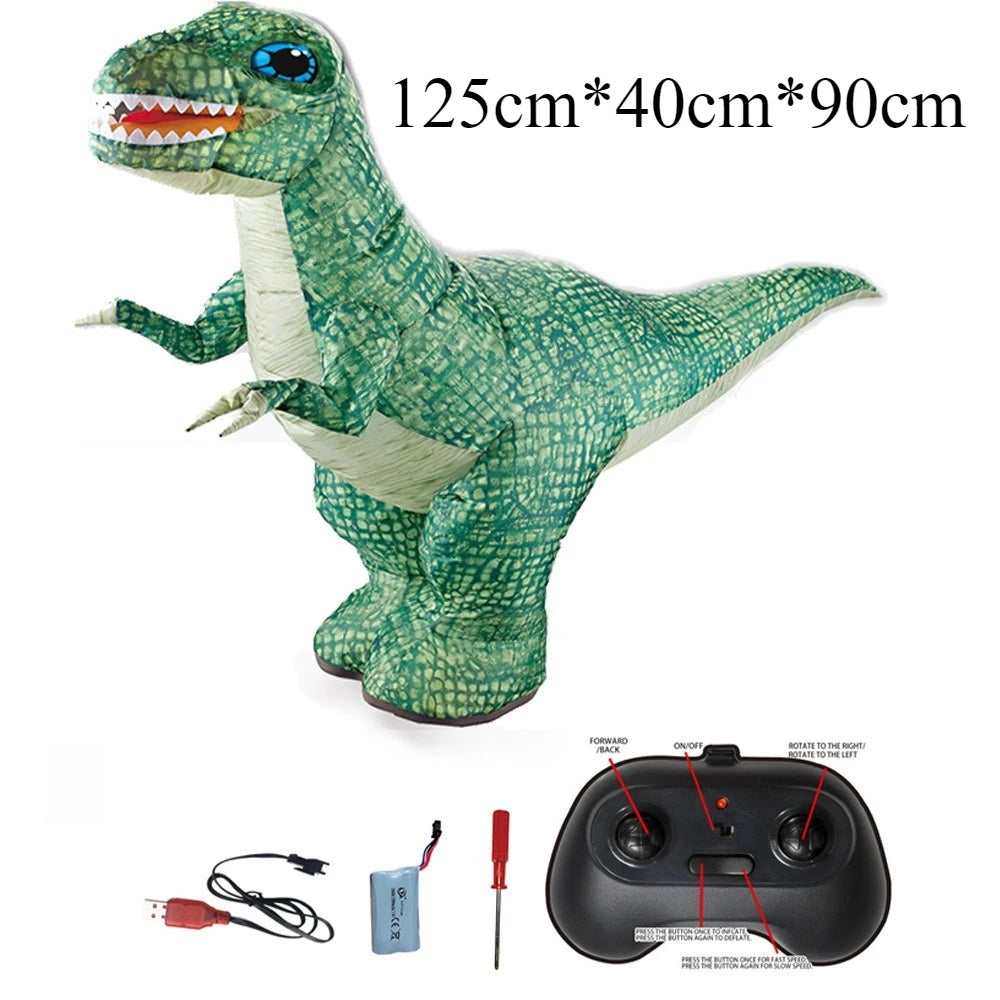 Remote control dinosaur inflatable toy children's model toy large tyrannosaurus rex simulation electric charging sound trick