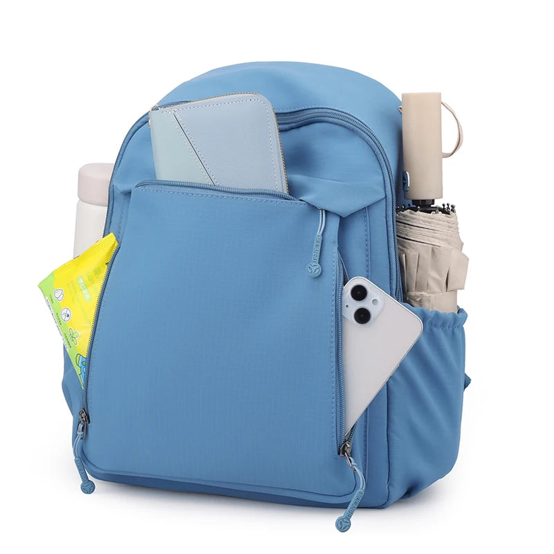 Casual Backpack Women Waterproof Nylon Back Pack Large Capacity Student Daypack Simple Schoolbag for Girls Ladies Travel Bag