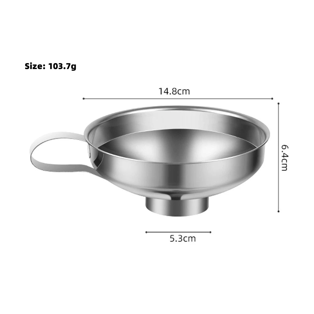 manufacturer  Stainless Steel Wide Mouth Funnel Canning Funnel Cup Jam Salad Dressing Hopper Filter For Jar Canned Filteroil Wine Water Spices   Kitchen gadgets