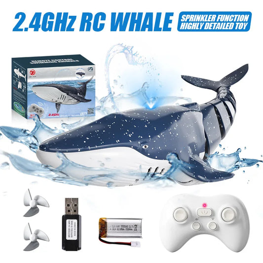 Smart RC Shark Spray Water Electric Whale Kids Toy Remote Control crocodile Animal Bath Tub Pool lakes Electric Kids  Toy gift