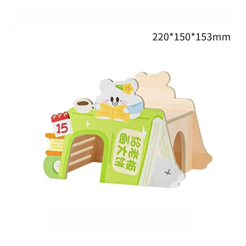 Hamster Hideout Toy Set Creative Working Life Theme Decor Climbing Accessories Cage Landscape Kit Small Pet Supplies Fun Design