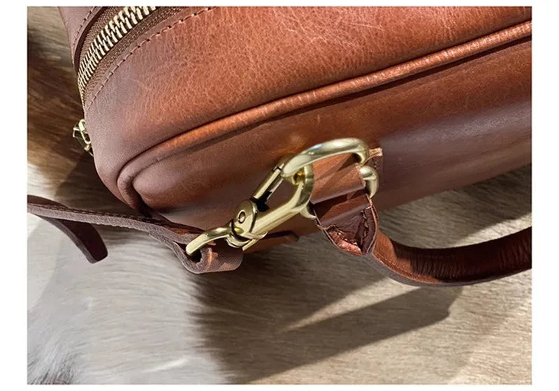 Simple casual and high-quality natural real leather ladies' small handbag outdoor daily work real cowhide shoulder diagonal bag