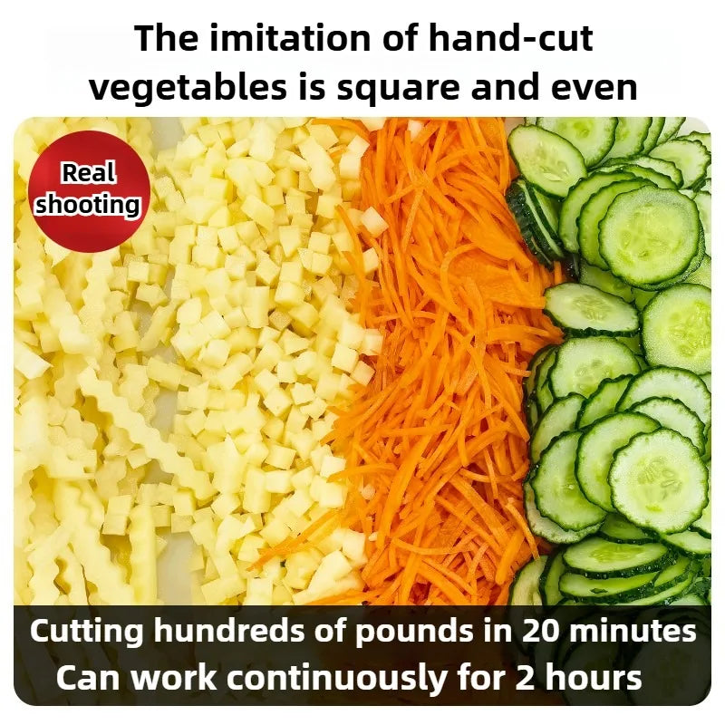 Manufacturer      New Commercial Double Spout Vegetable Cutter 4 in 1 Multifunctional Dicing Shredding Slicing Cutting Strips Vegetables     Kitchen gadgets