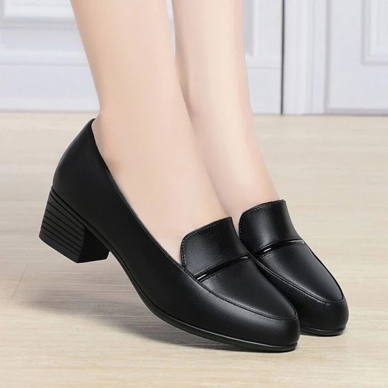 Manufacturer   Spring and Autumn New Fashion Versatile Deep Mouth Slip-On Soft Sole Soft Surface Comfortable Single Shoes   Pumps