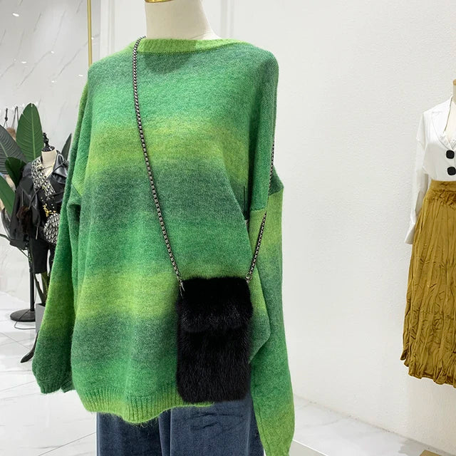 Designer Luxury Mobile Phone Bag WOMEN'S Crossbody Mini Bag Purses Fashion Mink Fur Bags For Women Neck Hanging Femimine Bag