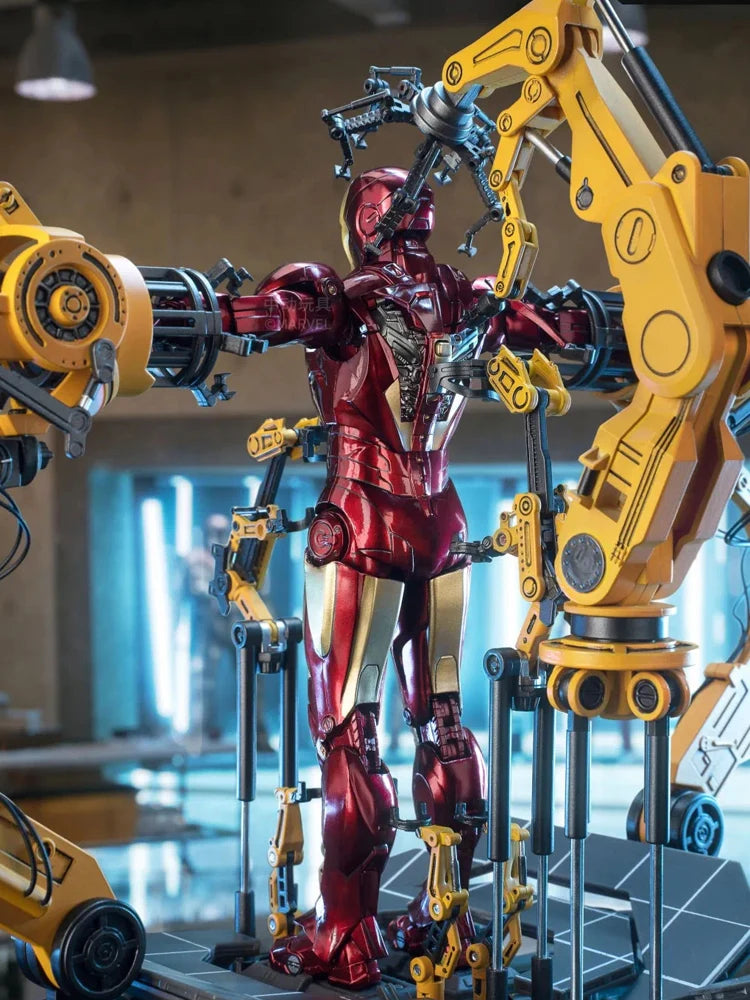 Zd Toys Suit Up Gantry With MK4 iron man Gantry Original 1/10 Tony Stark Model Action Figure Collectible Toy Gift For Kid