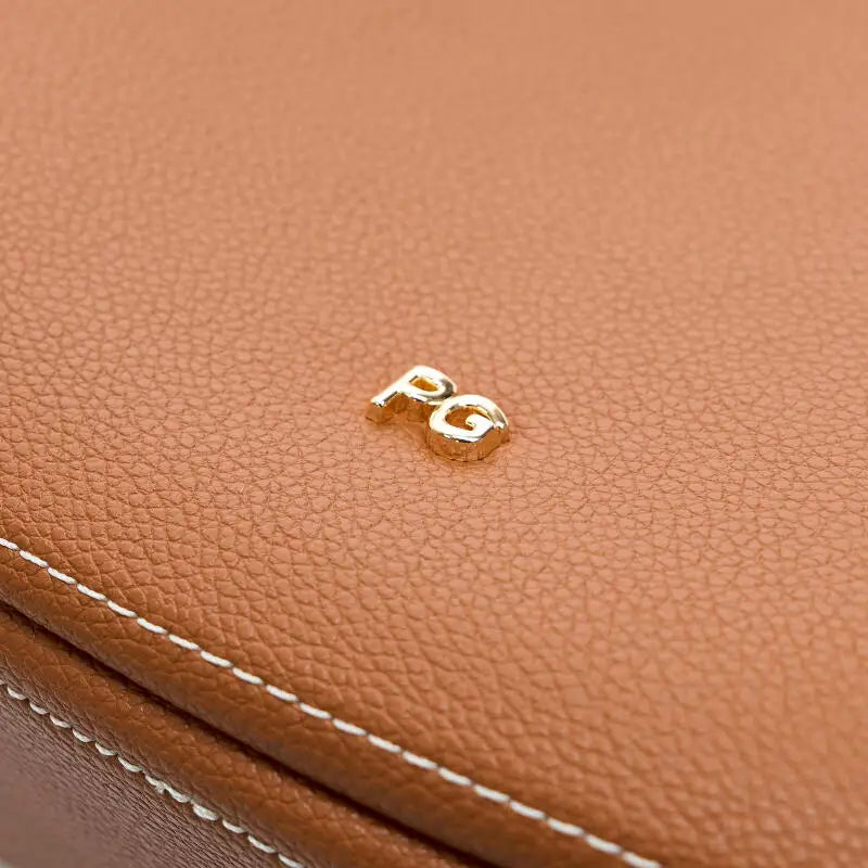 PG Fashion Women's Tote Bag Versatile Simple Solid Color Printed Lettering Metal Logo Brand Crossbody Bag Shoulder Bag