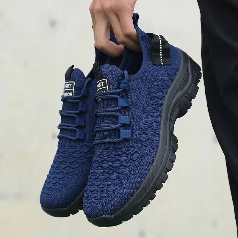 Manufacturer   Men's Bright Yellow Outdoor Sneakers Breathable Mesh Construction Shock Absorbing Sports Shoes Stylish Trendy Adventure Footwear    Sneakers