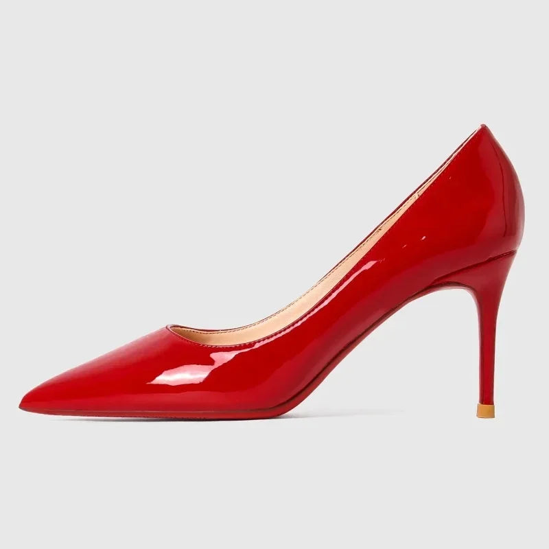 Manufacturer   Heels For women  Trend Leather Luxury Red Bottom High Heels 12cm Pointed Toe Stiletto Pumps Elegant Sexy Party Wedding Shoes   Pumps