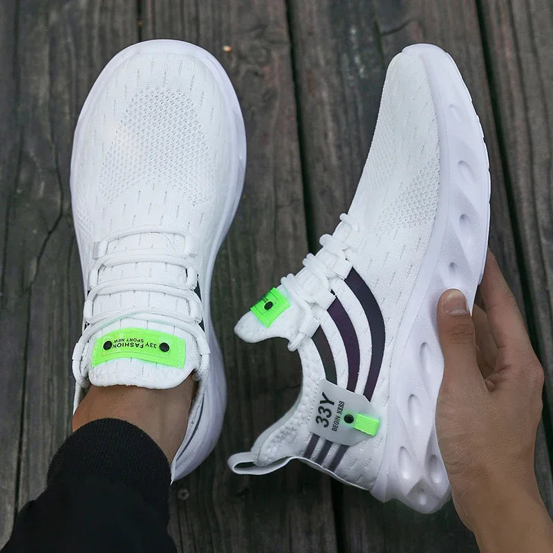 Manufacturer   Men's Summer Breathable Mesh Shoes Lightweight Non Slip Knit Running Sneakers Trendy Aesthetic Focused Jogging Basketball Shoes    Sneakers