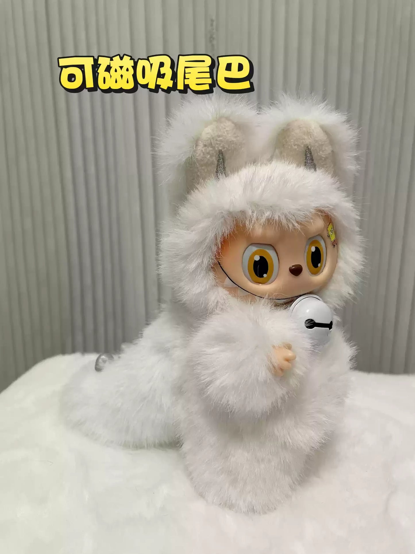 New Lababu Zimomo Mango Squirrel Shen Gongbao Er Chuang Gai Wa Creative Handmade Keychain Jewelry Magnetic Tail Vinyl Doll   toy