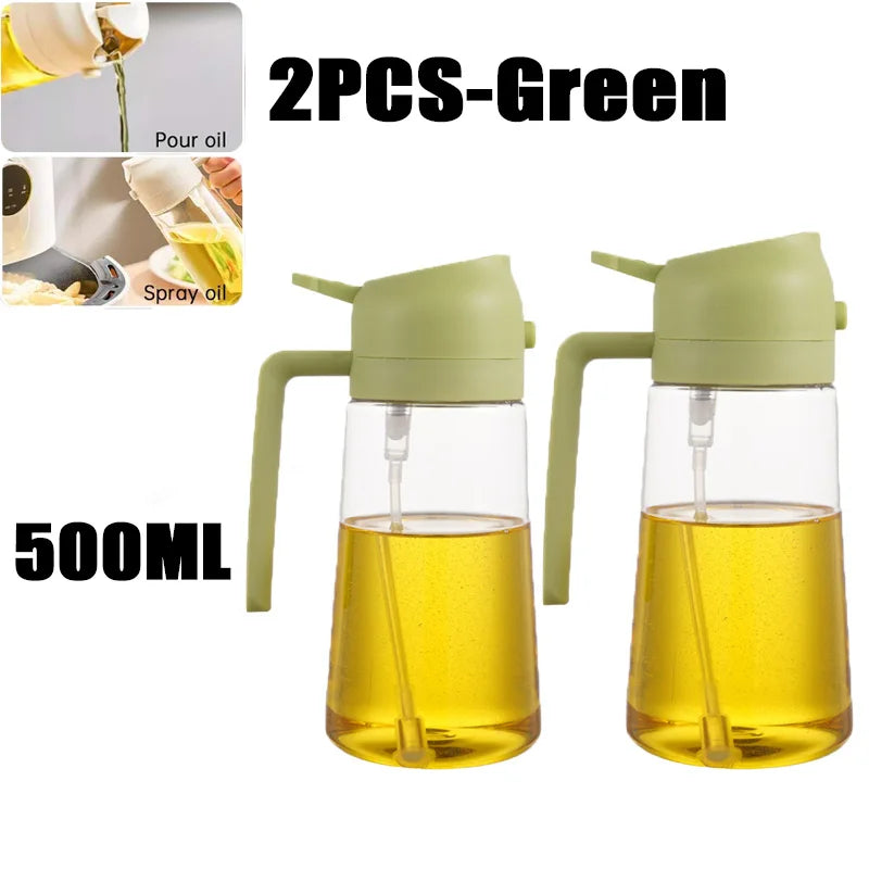manufacturer  200/300/500ml Oil Spray Bottle BBQ Cooking Olive Oil Sprayer Plastic Baking Oil Spray Empty Bottle Vinegar Bottle Or  Oil brush   Kitchen gadgets
