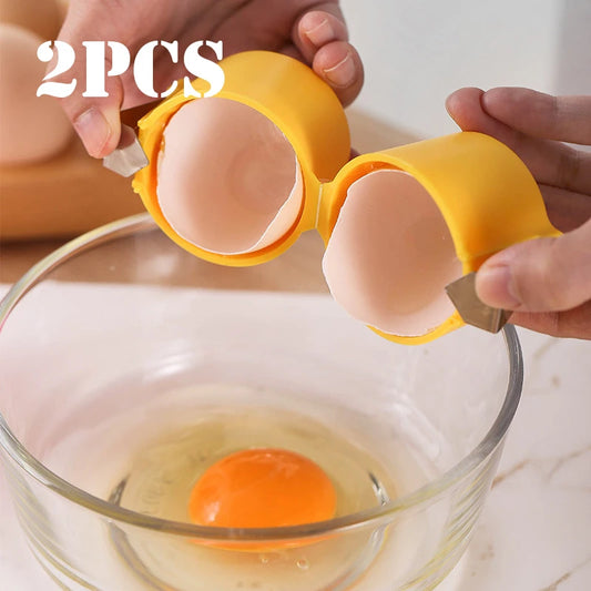manufacturer  1/2pcs Multifunctional Egg Shell Opener Handheld Egg Cracker Separator Tool Eggshell Cutter Easy Open Kitchen Gadget for Raw Egg   Kitchen gadgets