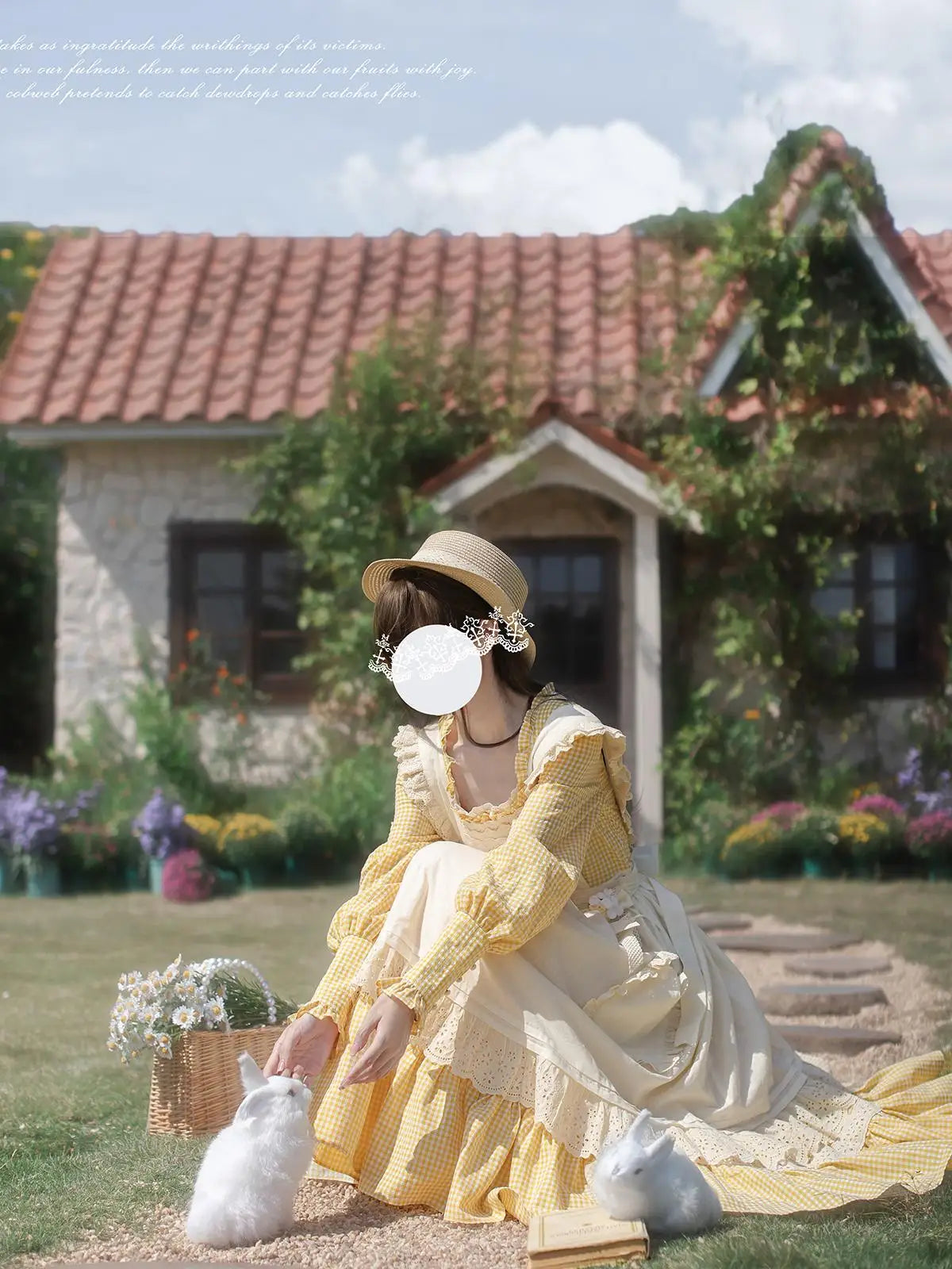 French Elegant Retro Pastoral Sweet Lolita Ruffles Square Neck Bow Long Sleeve High Waist A-line Plaid Long Dress Women Spring