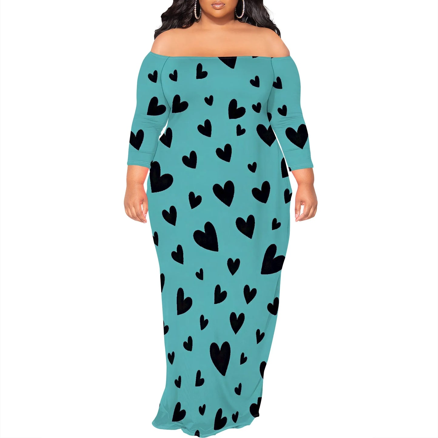 Maxi Dress for Women V Neck Casual 3/4 Sleeve Wrap Sexy Long Dresses Floral with Belt
