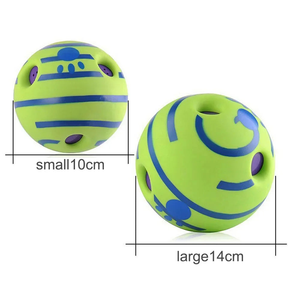 14CM Ball Interactive Dog Toy Fun Giggle Sounds Ball Puppy Chew Toy Wobble Wag Giggle Ball Dog Play Ball Training Sport Pet Toys