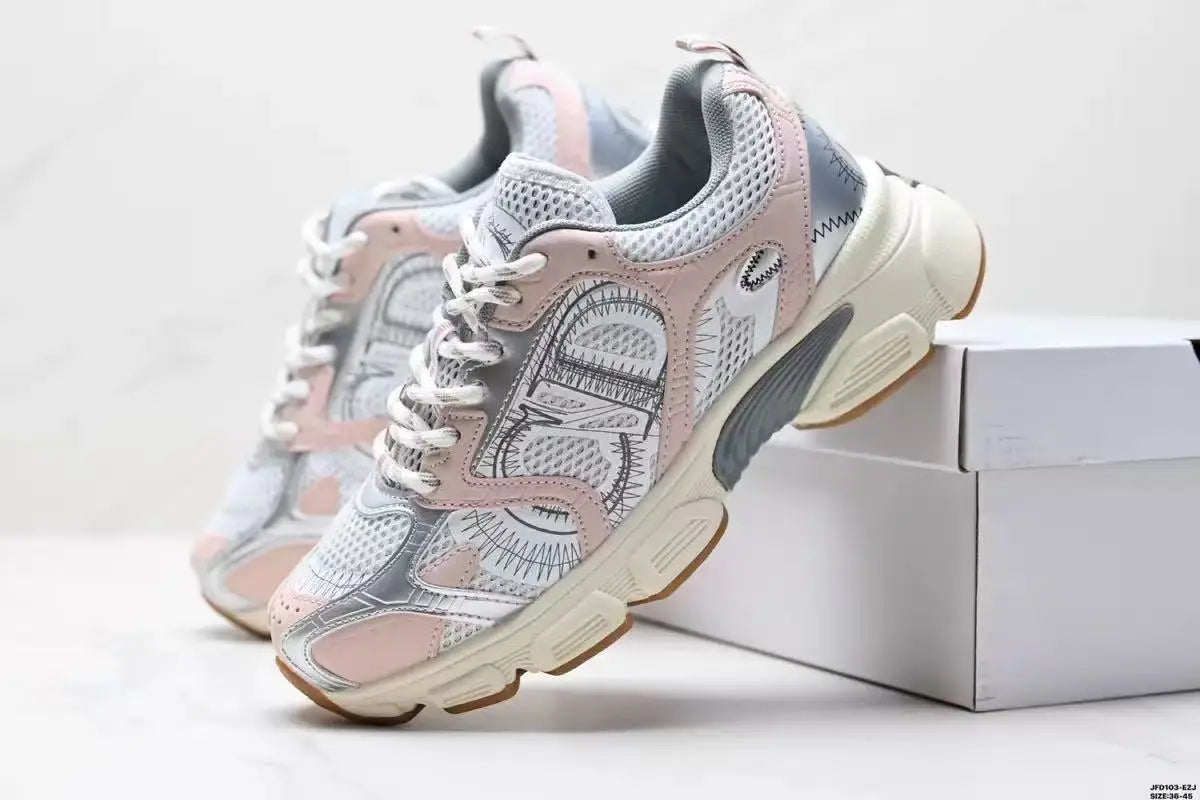 Manufacturer   D Home Mesh Upper Running Shoes Thick Bottom Dad Sneakers Unisex Lace up Sports Couple Shoes Anti Slip Wear Resistant Rubber...    Sneakers