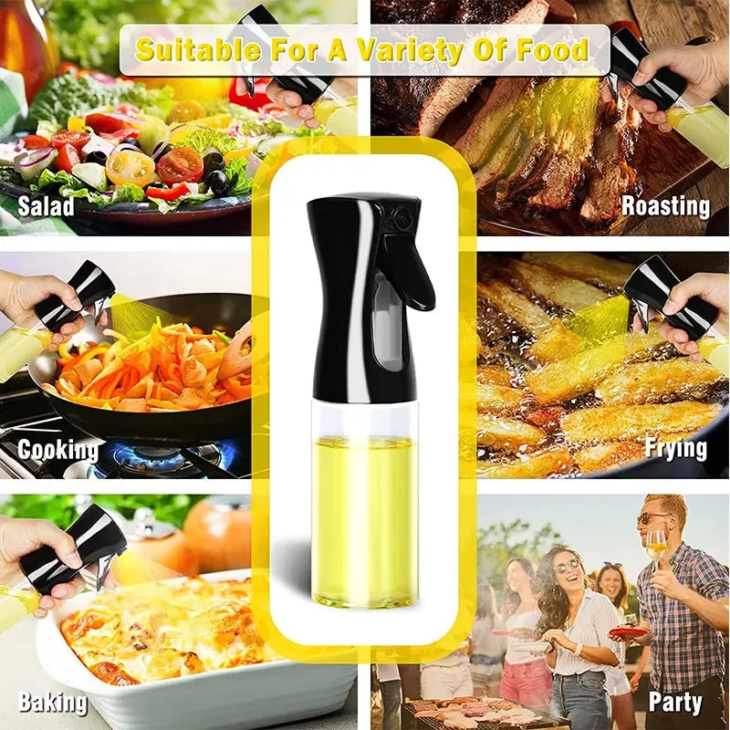 manufacturer  200/300/500ml Oil Spray Bottle BBQ Cooking Olive Oil Sprayer Plastic Baking Oil Spray Empty Bottle Vinegar Bottle Or  Oil brush   Kitchen gadgets
