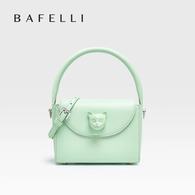 ORIGINAL BAFELLI BAG WOMEN‘S  NEW SMALL LEATHER HANDBAGS LUXURY FASHION BRAND CROSSBODY CAT PURSE DESIGNER STYLE