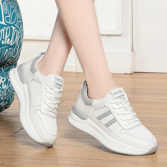 Manufacturer   Small White Shoes For Women's Spring New Fashionable And Versatile Breathable Mesh Casual Board Shoes Lightweight Sports Shoes    Sneakers