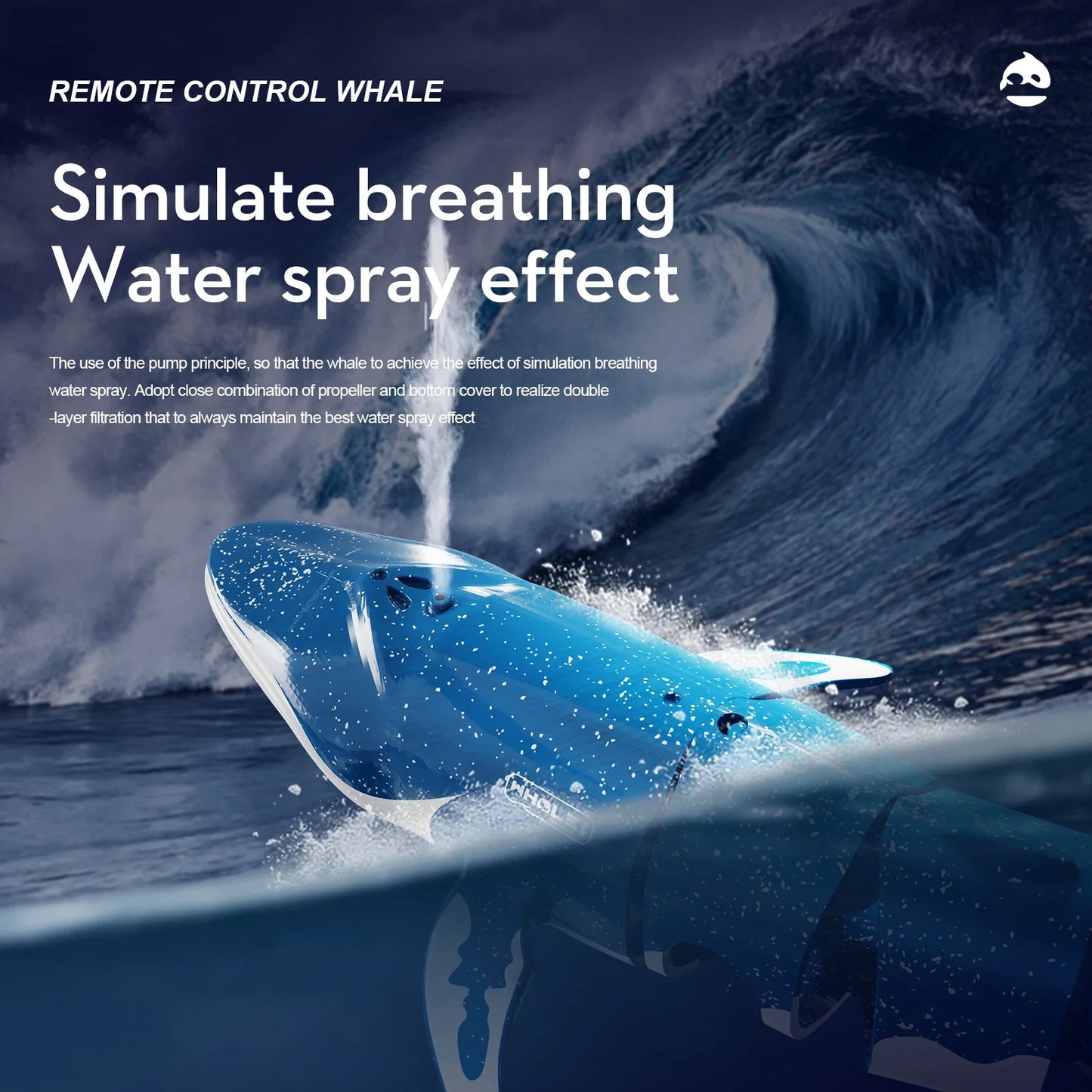 RC Shark Spray Water Electric Whale Kids Toy Remote Control Dolphin Animal Bath Tub Pool Simulation Submarine Fish Game