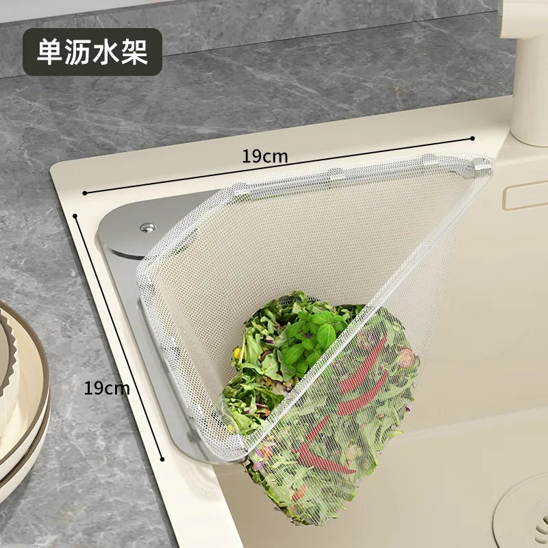 Manufacturer   Kitchen Sink Filter Rack Made of 304 Stainless Steel Drain Rack for Filtering Leftover Food Residue Disposable Mesh Bag Holder   kitchen gadgets