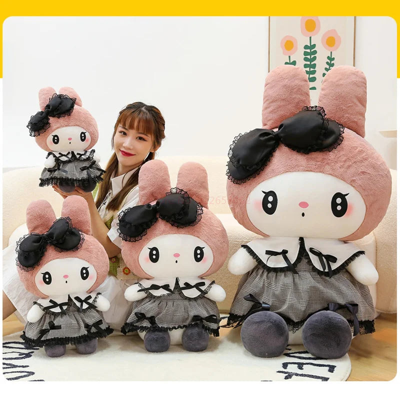 Big Size Kuromi Melody Cinnamoroll Plush Toy Pillow Anime Stuffed Doll Anime Sofa Cushion Girl's Room Decoration Xmas Gift