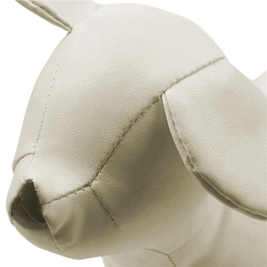 A33Z-5X Leather Dog Mannequins Standing Position Dog Models Toys Pet Animal Shop Display Mannequin White S