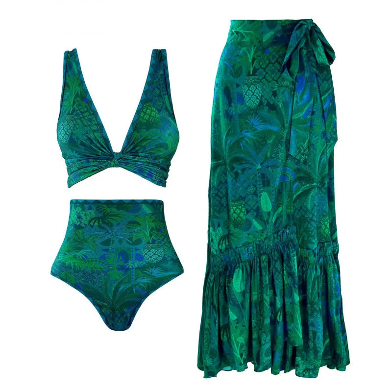 Two-Piece Swimsuits Reversible Bikini Set with Wrap Top Double-Sided Swimwear Push-Up Beachwear Summer Swim Set Bathing Suit