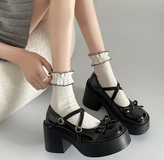 Manufacturer   Lolita Shoes Women Japanese Style Mary Jane Shoes Women Vintage Shallow High Heels Chunky Platform Shoes Cosplay Female Sandals   Pumps