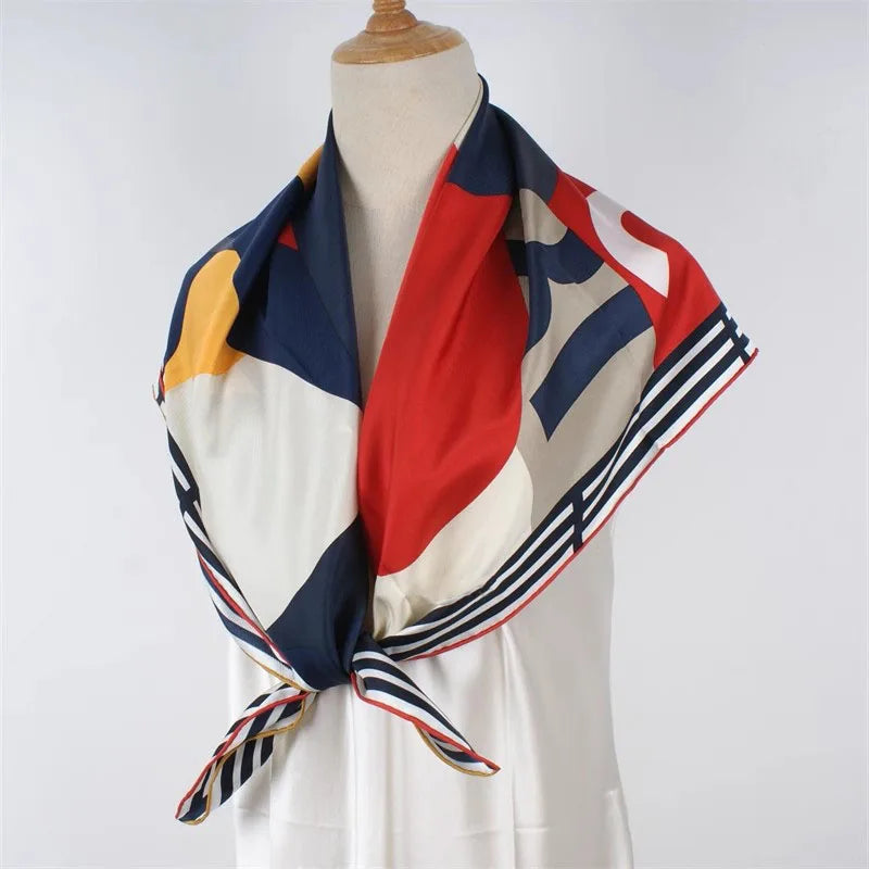 100% Natural Silk Scarf Shawl Large Square Silk Head Scarves Hijab 35"x35"