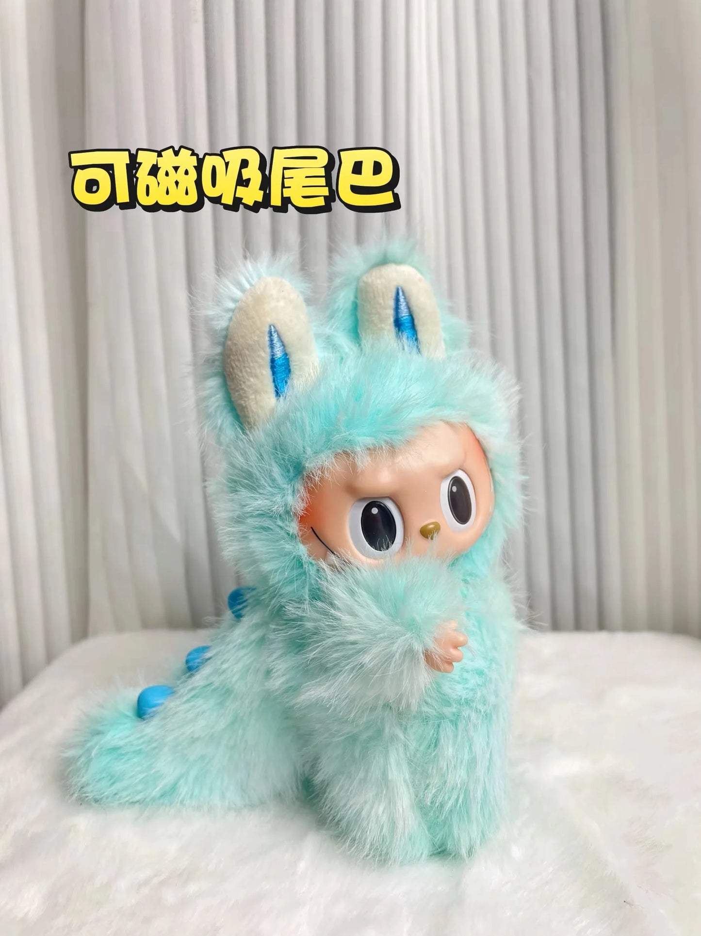 New Lababu Zimomo Mango Squirrel Shen Gongbao Er Chuang Gai Wa Creative Handmade Keychain Jewelry Magnetic Tail Vinyl Doll   toy