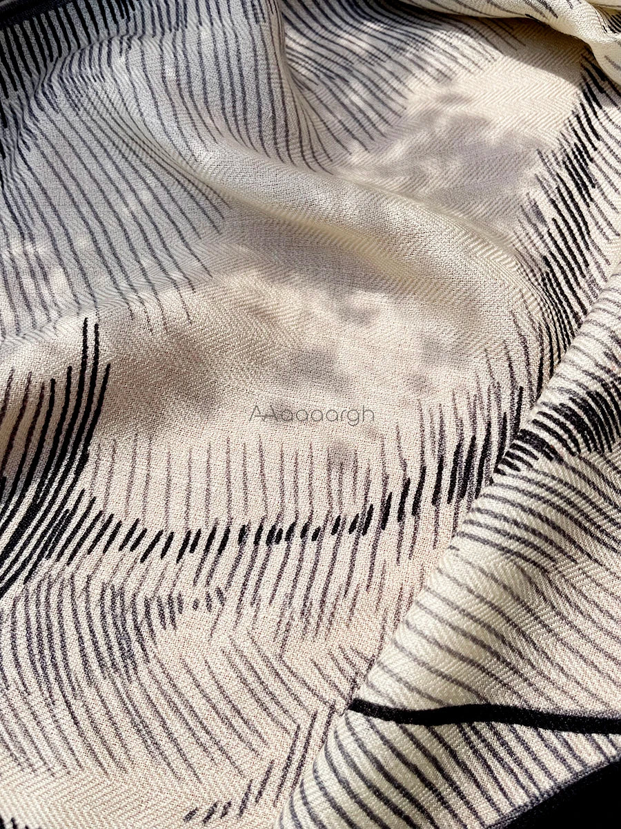 Horse Print Wool Silk Cashmere Scarf Women Luxury Brand Winter Scarfs Women Handrolled Edges Shawls Oversized Stole Foulard