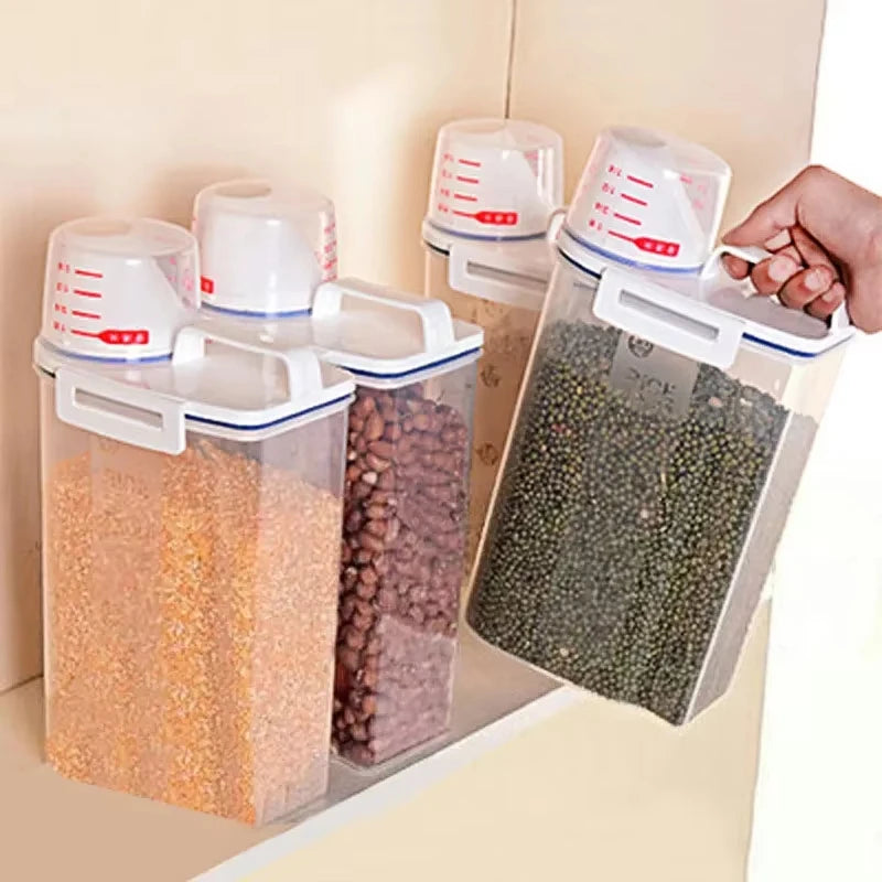 manufacturer  Moisture-proof Grain Jar Rice Jar Grain Storage Box Pet Food Bucket Storage Jar Sealed Bucket Filled Rice Bucket   Kitchen gadgets