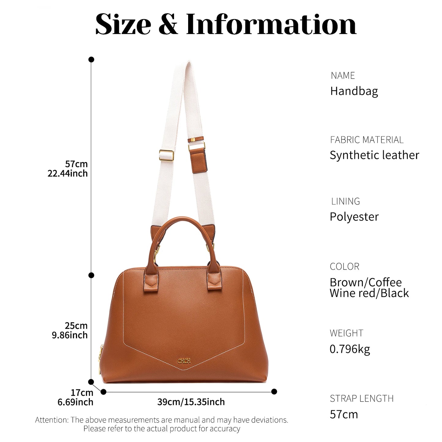 Women's Shoulder Bag New High Quality Business Bag Large Capacity Handbag Wine Red